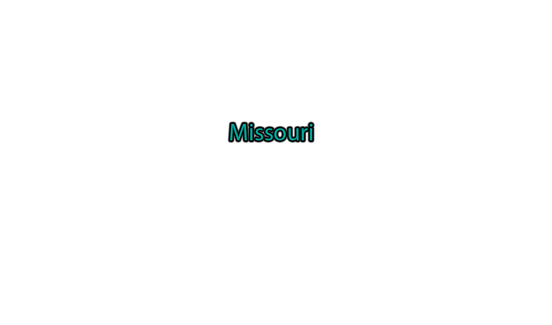 Missouri label with glow