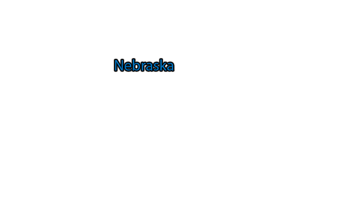 Nebraska label with glow
