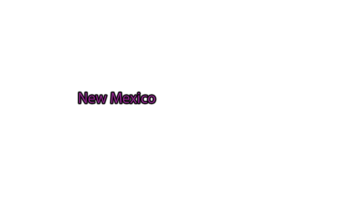 New-Mexico label with glow