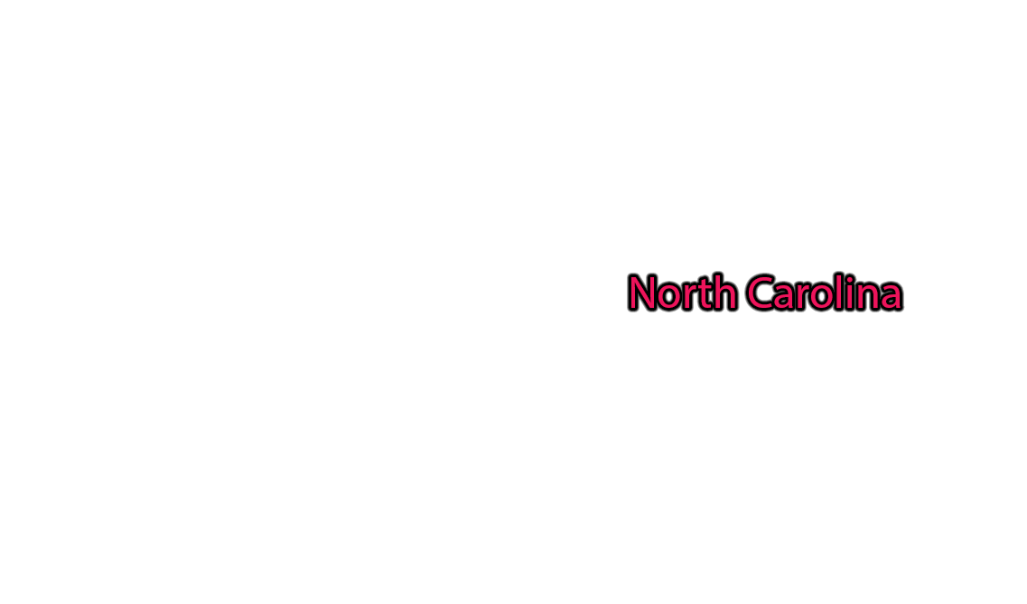 North-Carolina label with glow