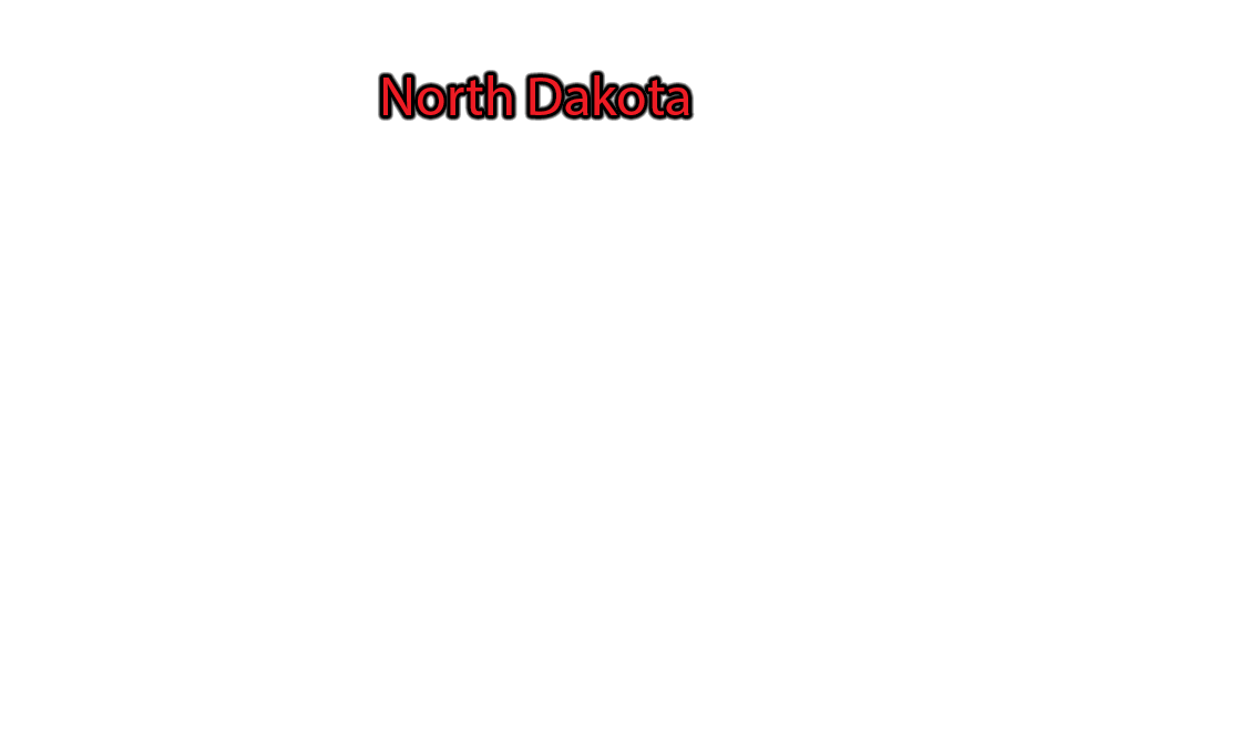 North-Dakota label with glow