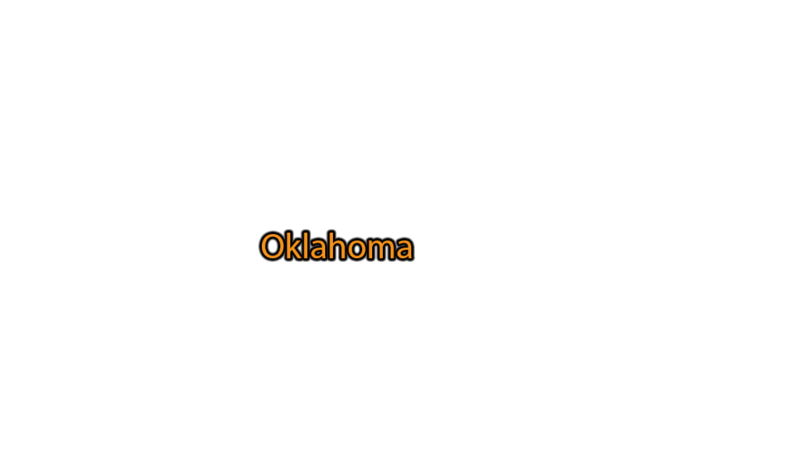 Oklahoma label with glow