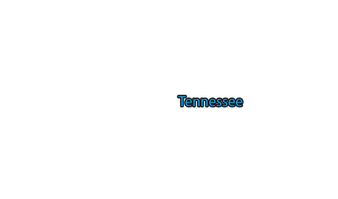 Tennessee label with glow