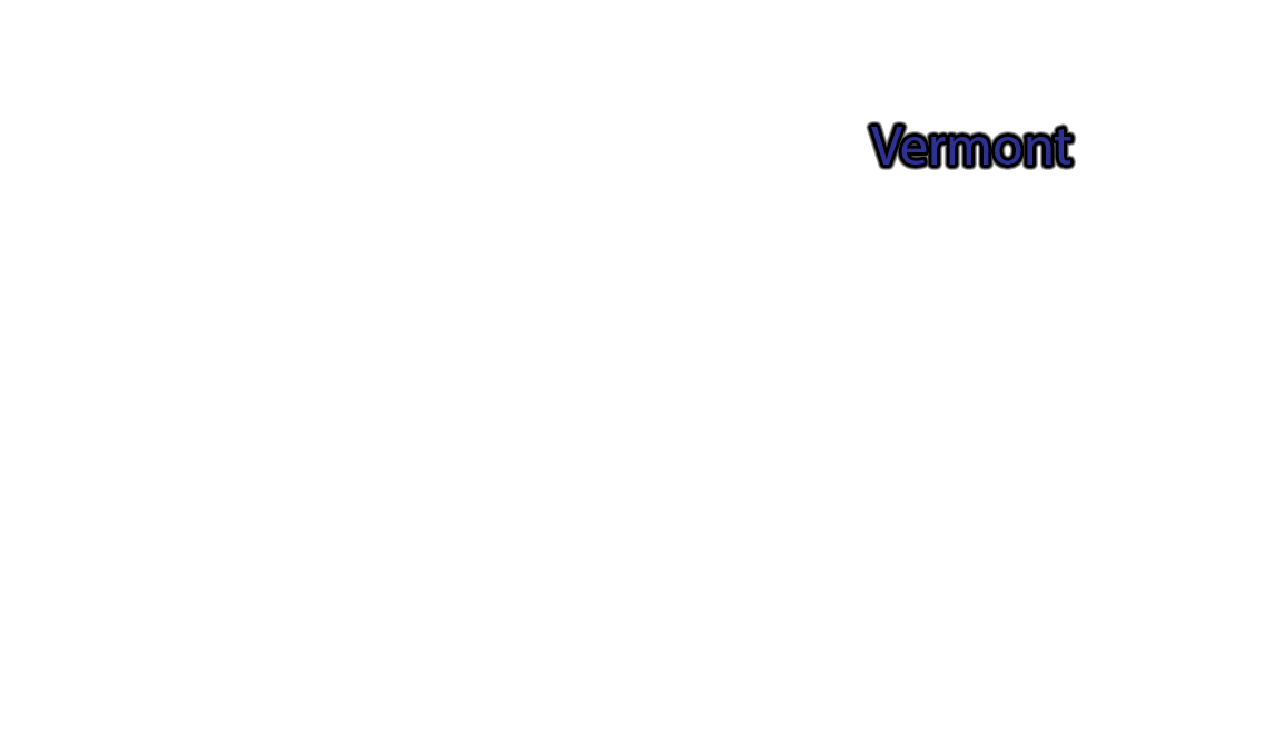 Vermont label with glow