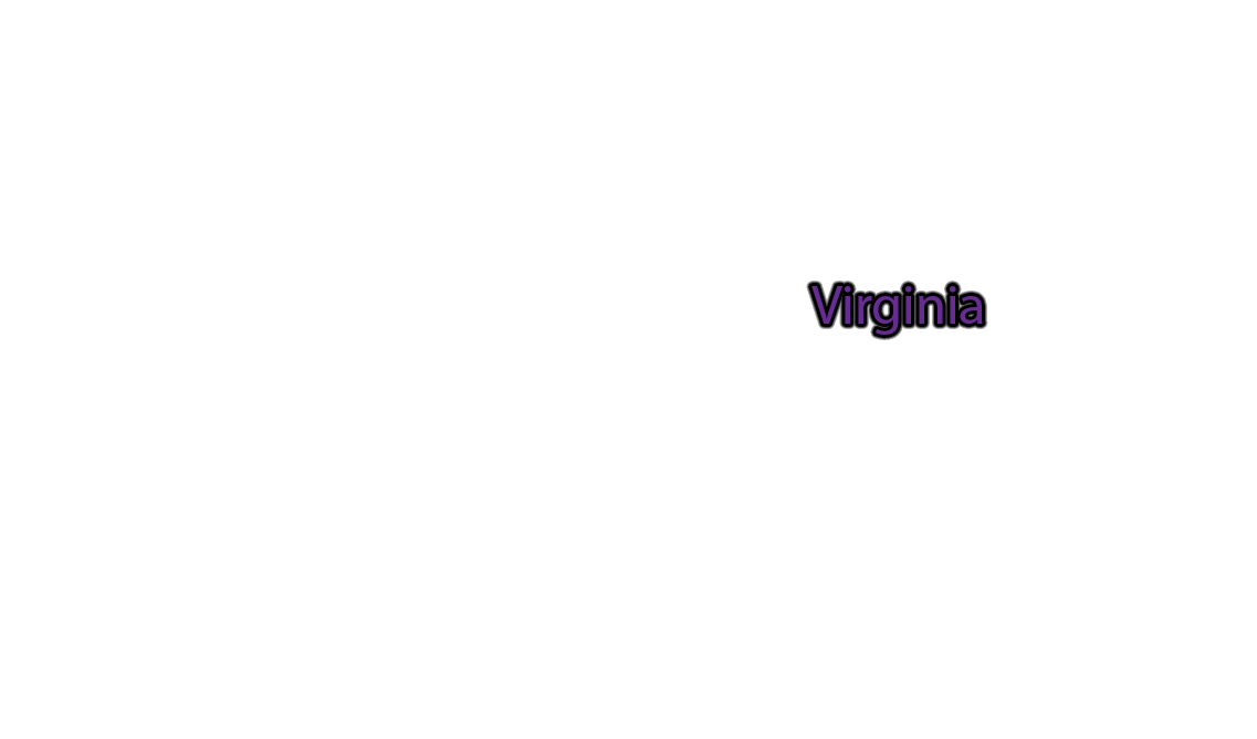 Virginia label with glow