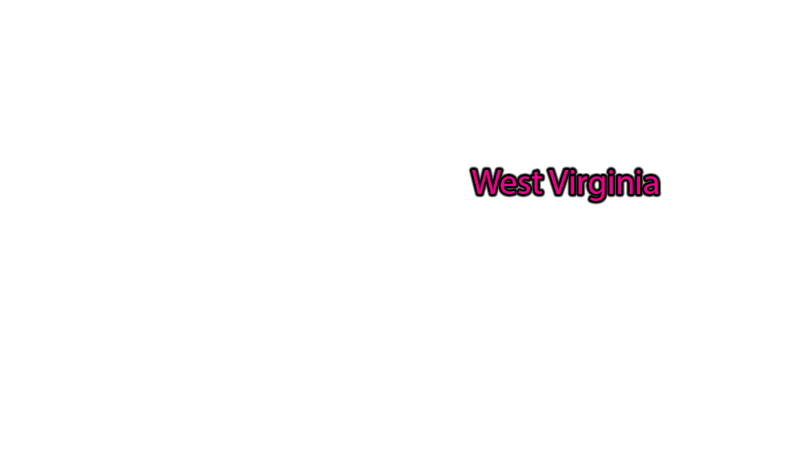 West-Virginia label with glow