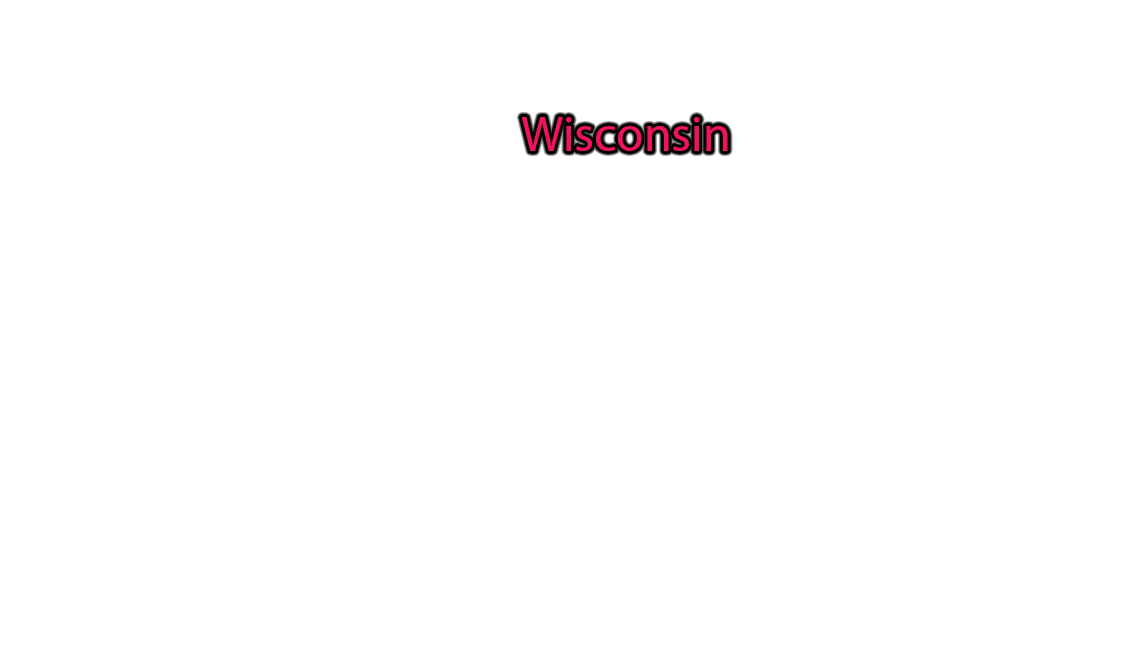 Wisconsin label with glow