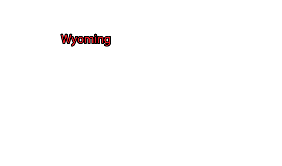 Wyoming label with glow